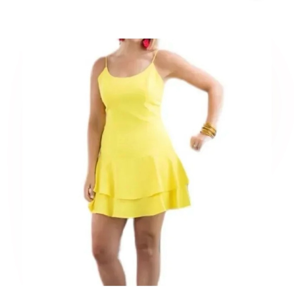 Alice + Olivia Yellow Mini Dress